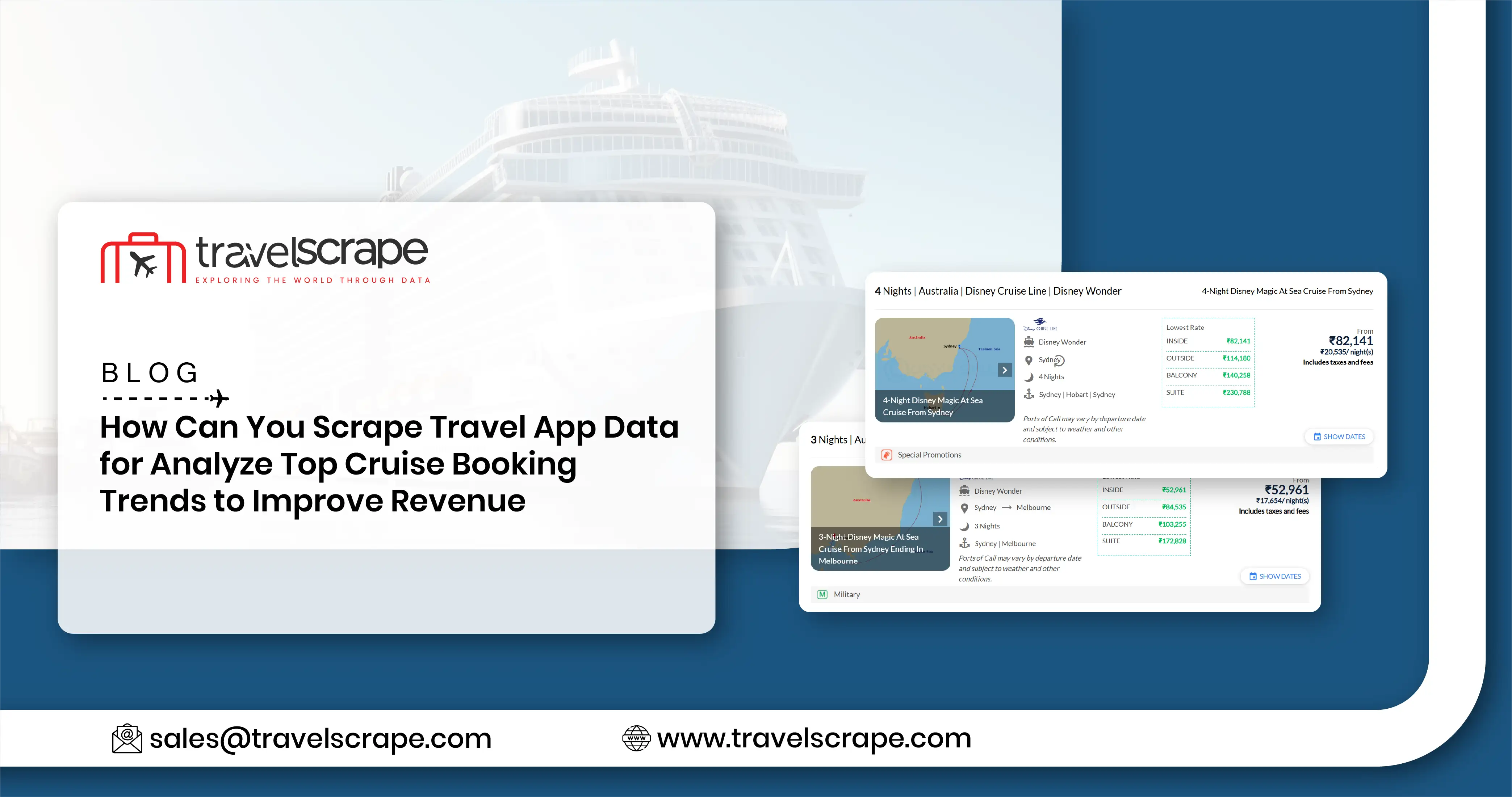 Scrape Travel App Data for Analyze Top Cruise Booking Trends